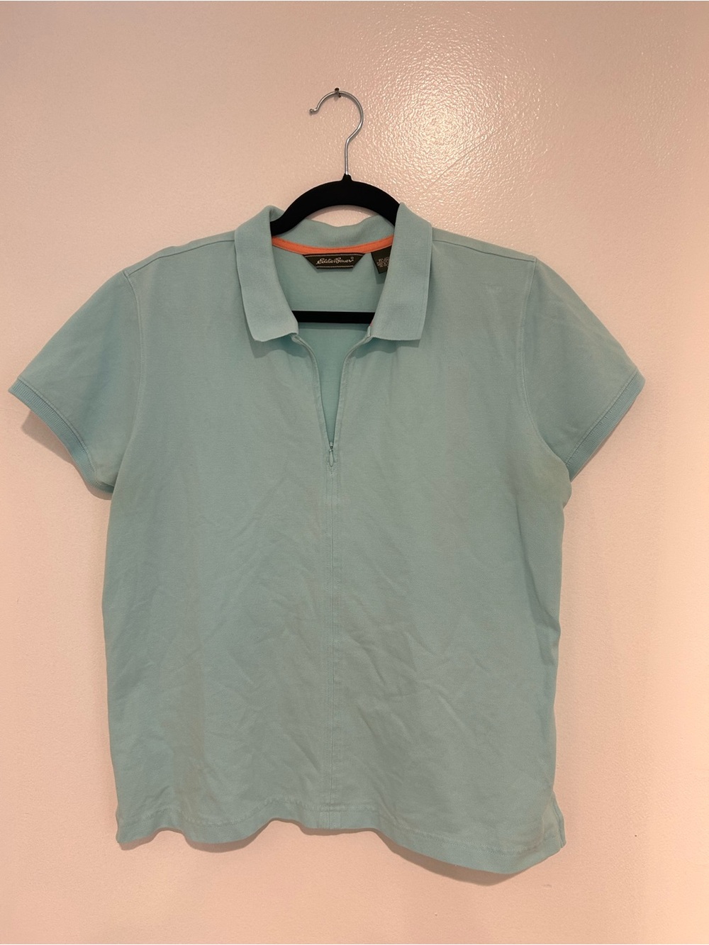 Eddie Bauer Aqua Zip Polo Top